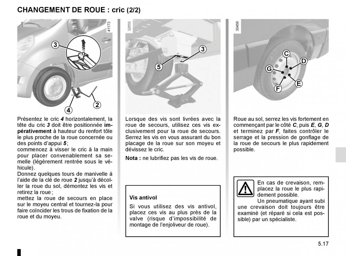 Renault Master III 3 manuel du proprietaire / page 225