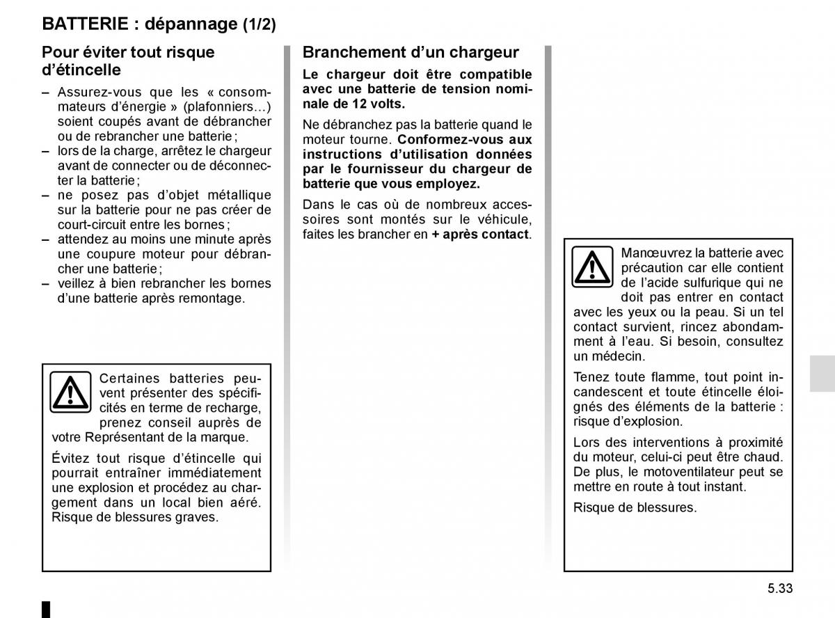 Renault Master III 3 manuel du proprietaire / page 241