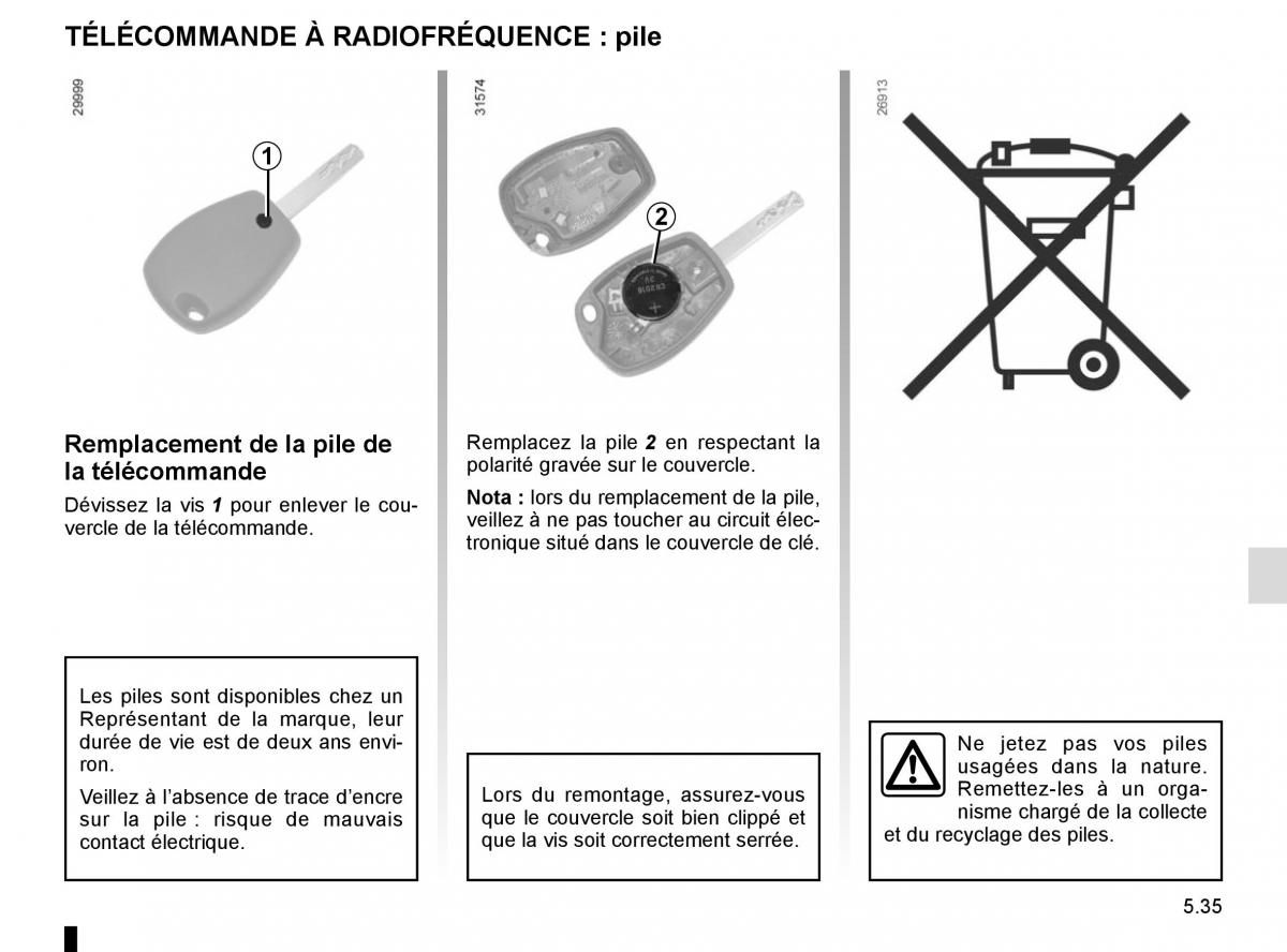 Renault Master III 3 manuel du proprietaire / page 243