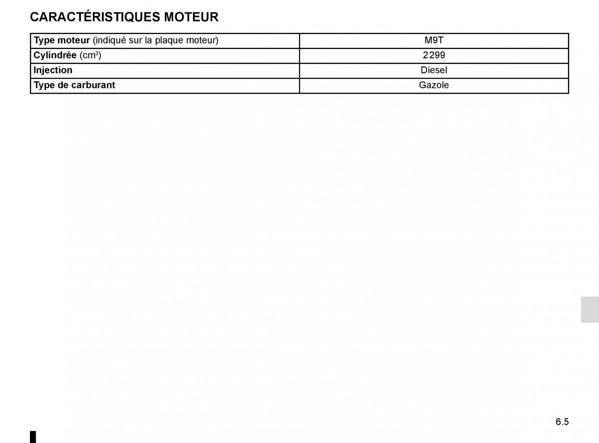 Renault Master III 3 manuel du proprietaire / page 259