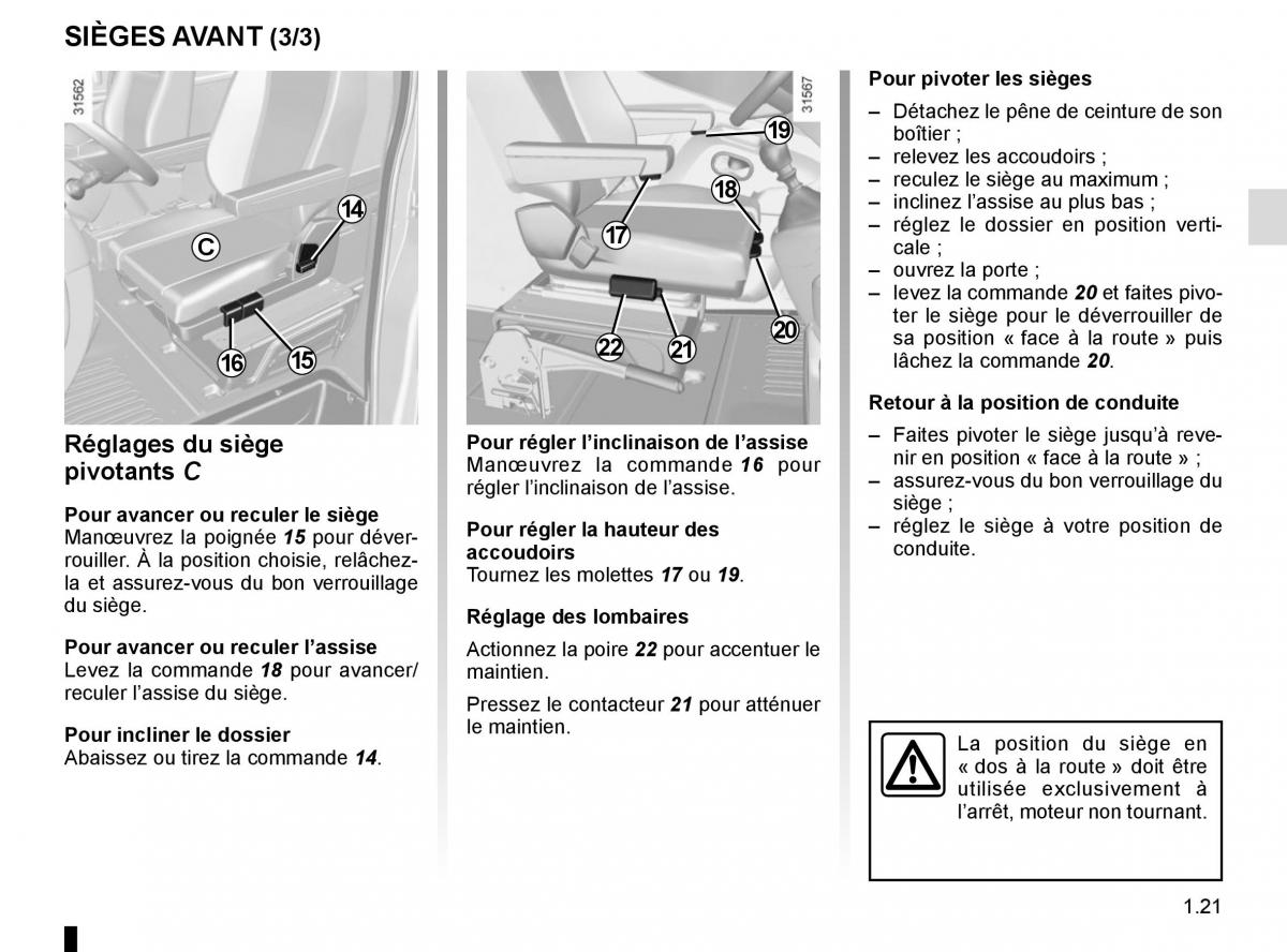 Renault Master III 3 manuel du proprietaire / page 27