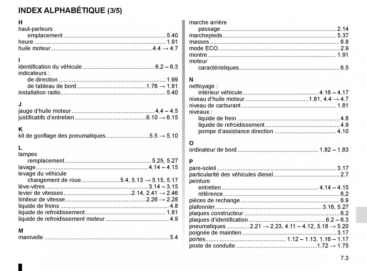 Renault Master III 3 manuel du proprietaire / page 279