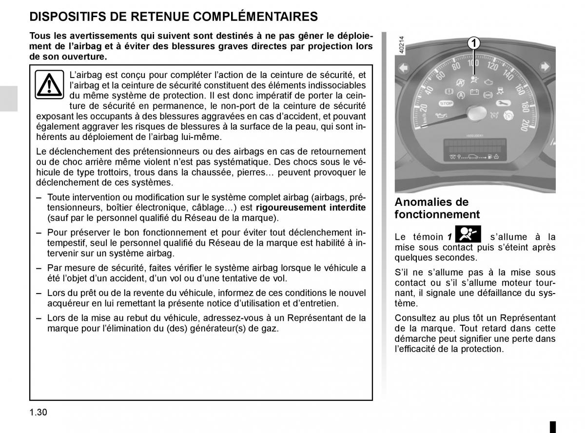 Renault Master III 3 manuel du proprietaire / page 36