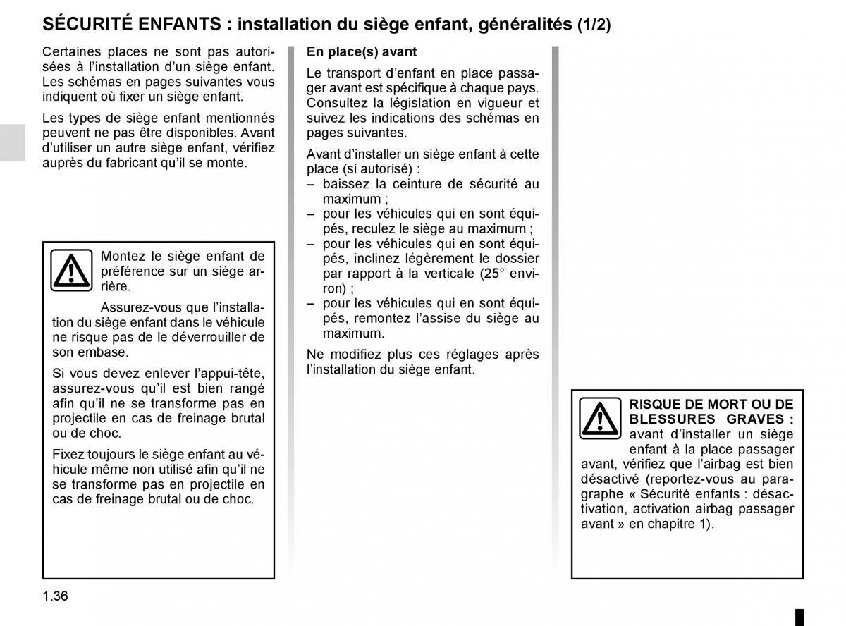 Renault Master III 3 manuel du proprietaire / page 42