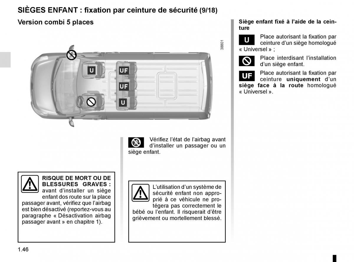 Renault Master III 3 manuel du proprietaire / page 52