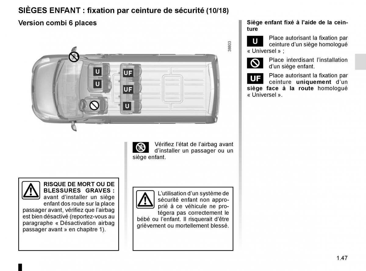 Renault Master III 3 manuel du proprietaire / page 53