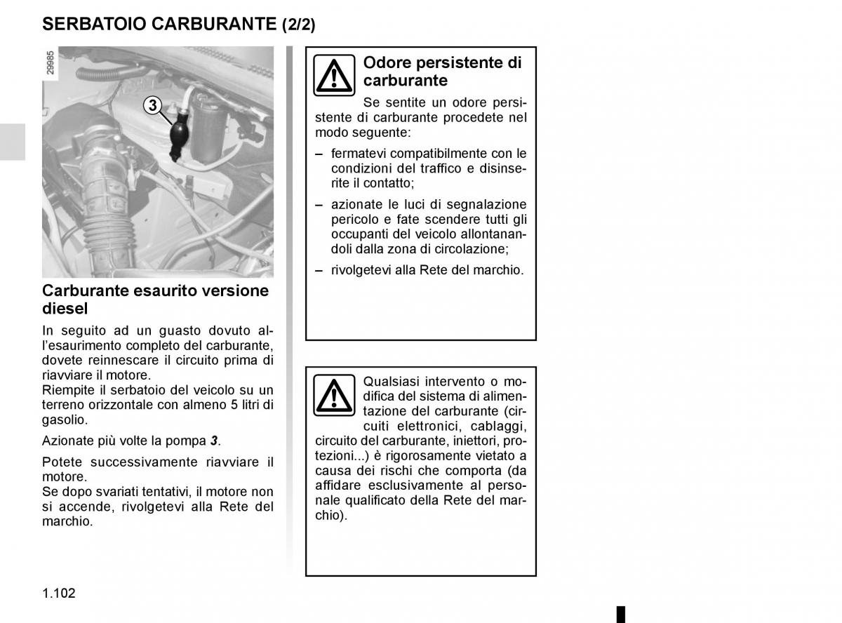 Renault Master III 3 manuale del proprietario / page 108