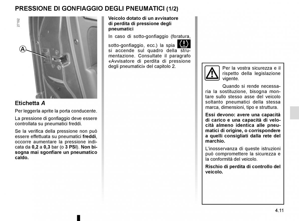 Renault Master III 3 manuale del proprietario / page 201