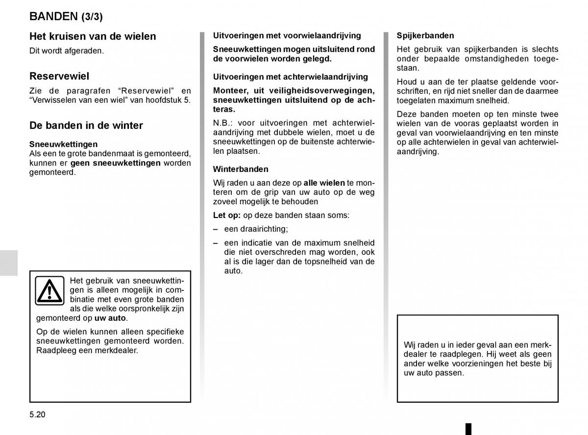 Renault Master III 3 handleiding / page 228