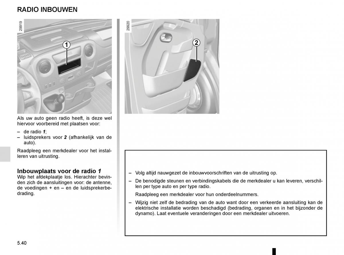 Renault Master III 3 handleiding / page 248