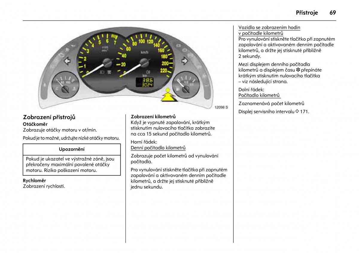 Opel Combo C navod k obsludze / page 73