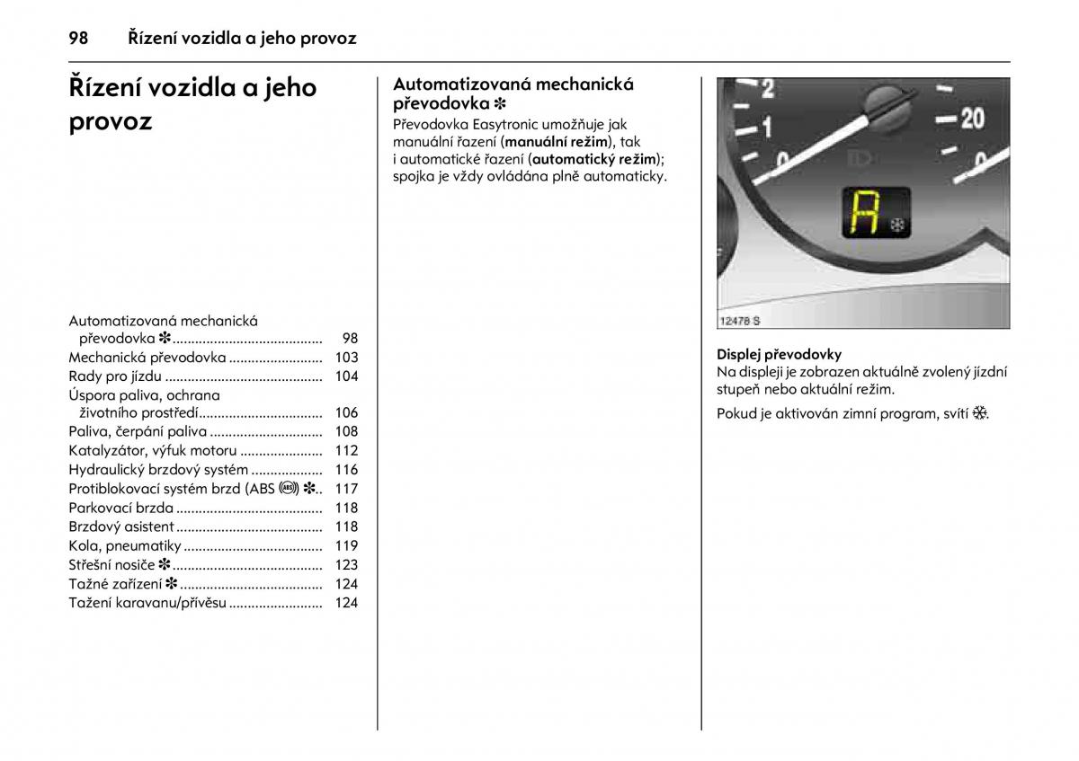 Opel Combo C navod k obsludze / page 102