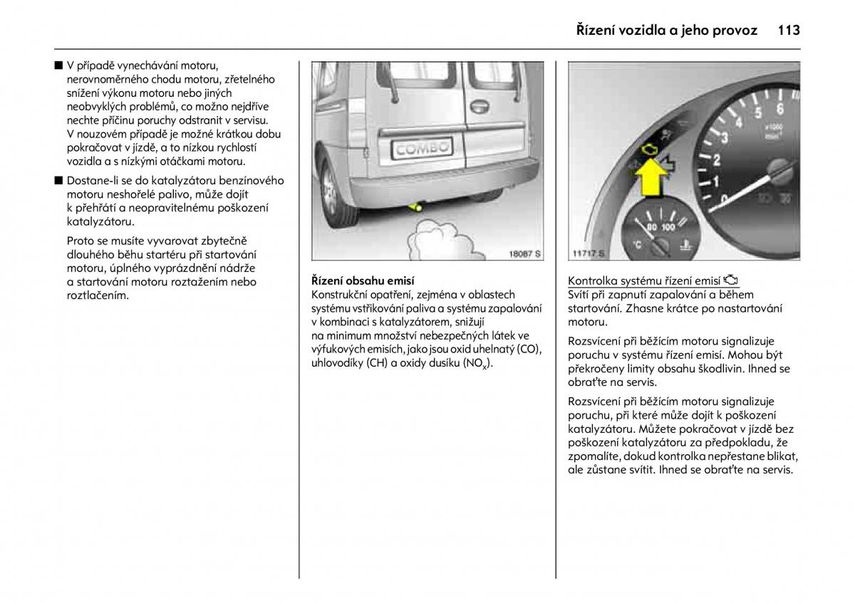 Opel Combo C navod k obsludze / page 117