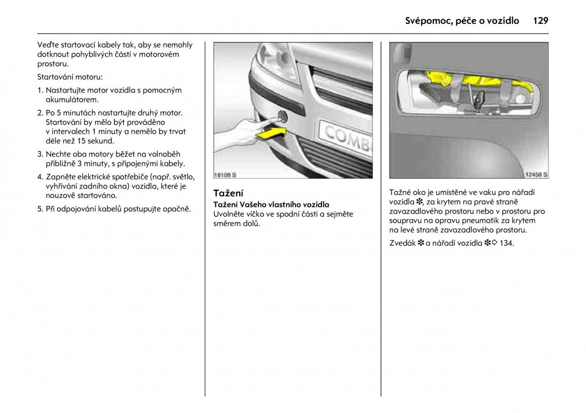 Opel Combo C navod k obsludze / page 133