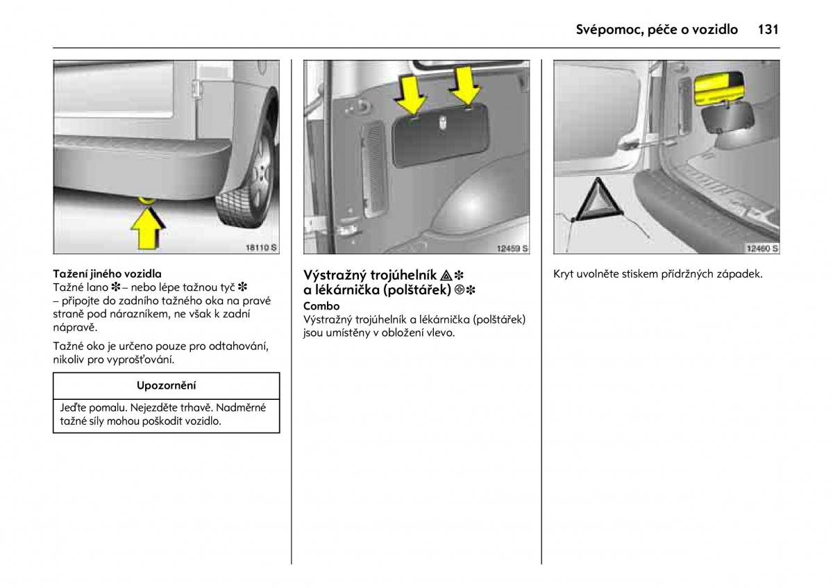 Opel Combo C navod k obsludze / page 135