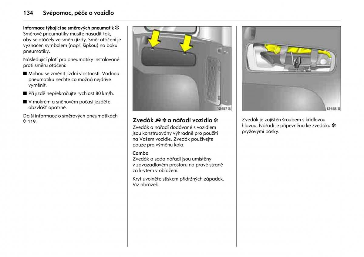 Opel Combo C navod k obsludze / page 138