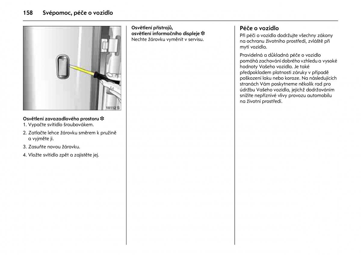 Opel Combo C navod k obsludze / page 162