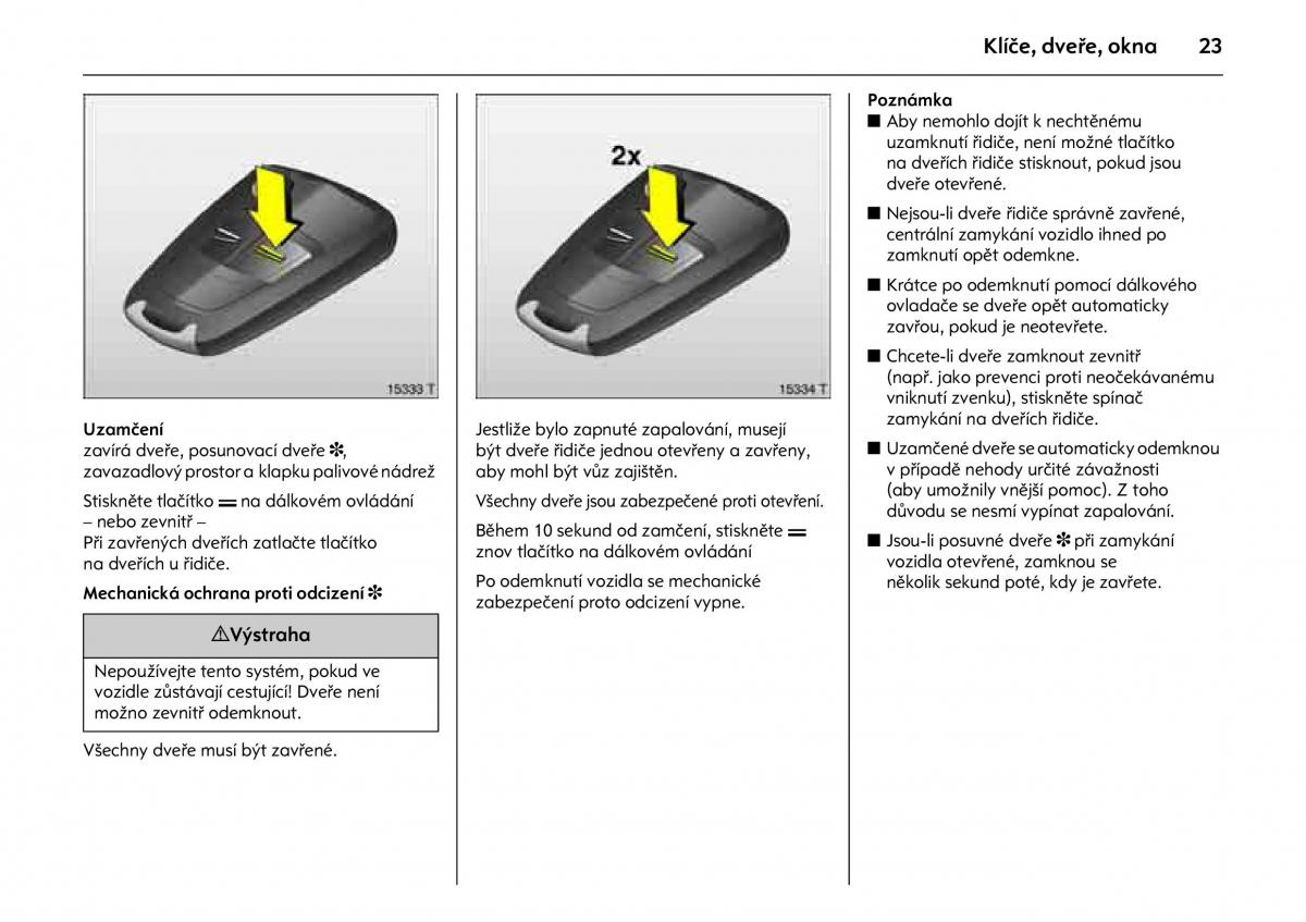 Opel Combo C navod k obsludze / page 27