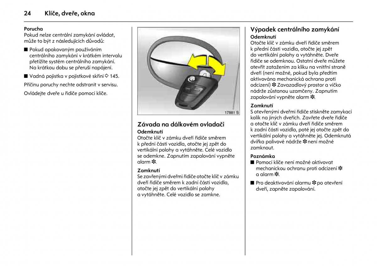 Opel Combo C navod k obsludze / page 28