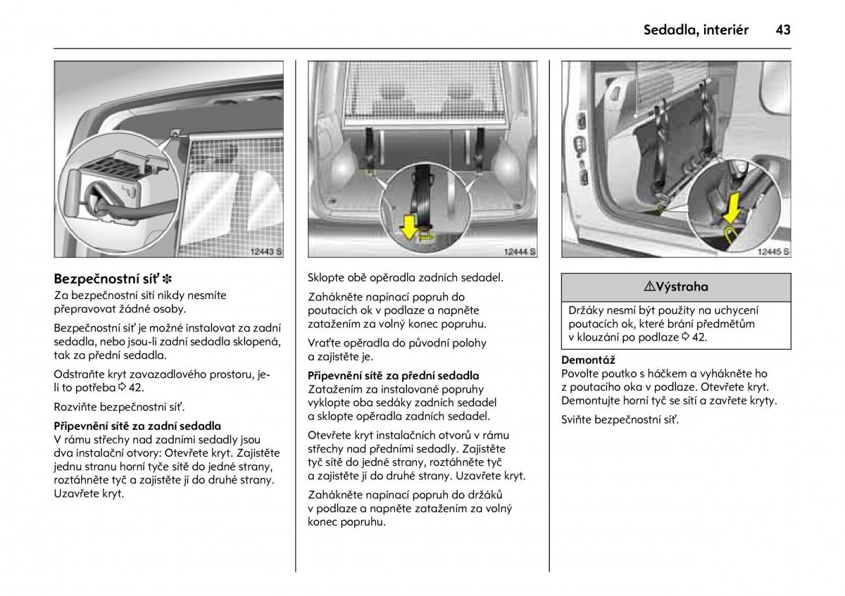 Opel Combo C navod k obsludze / page 47