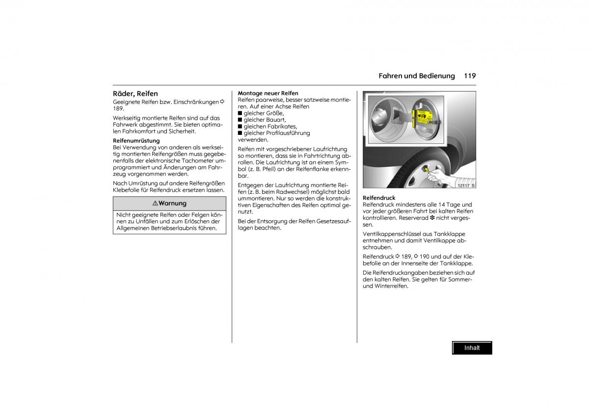 Opel Combo C Handbuch / page 120