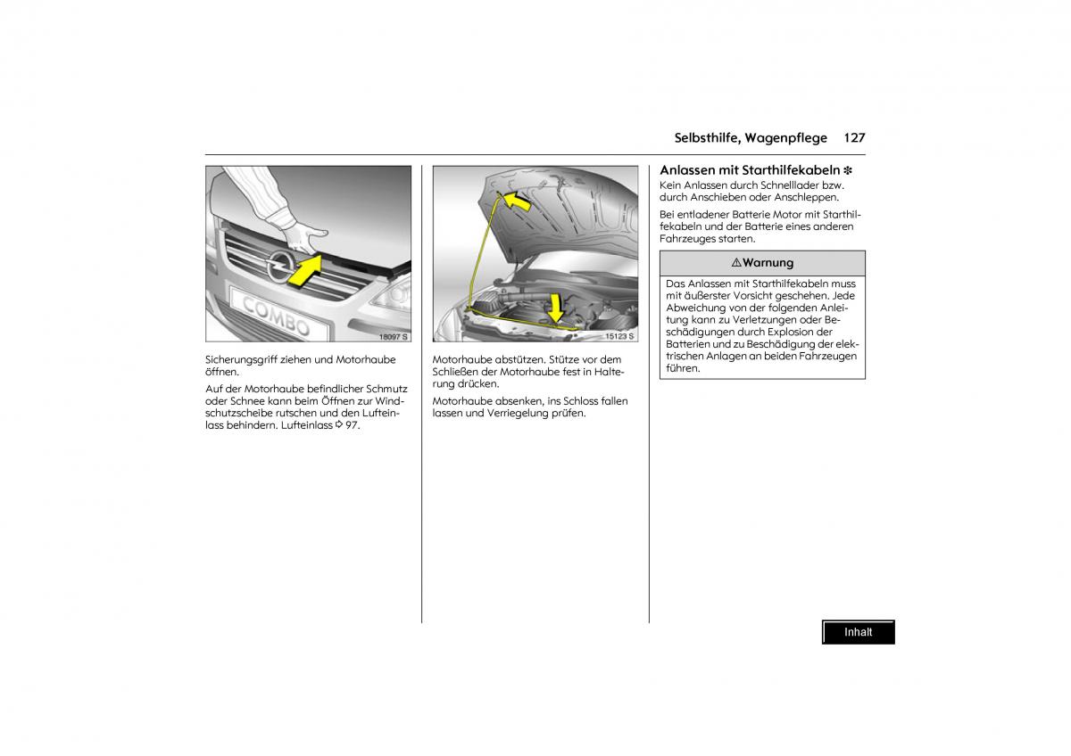 Opel Combo C Handbuch / page 128