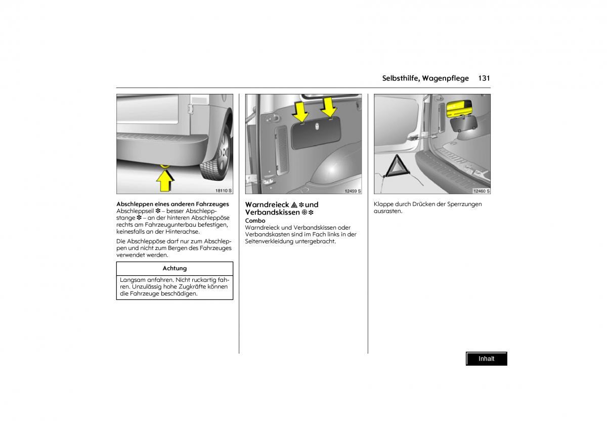 Opel Combo C Handbuch / page 132