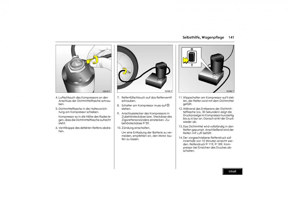 Opel Combo C Handbuch / page 142