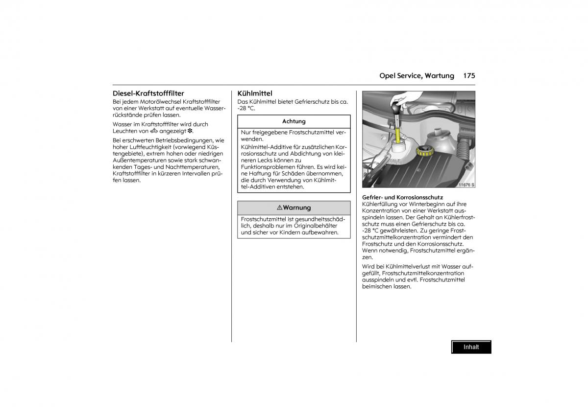 Opel Combo C Handbuch / page 176