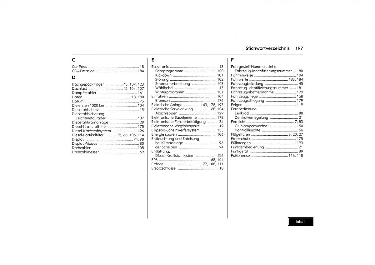 Opel Combo C Handbuch / page 198