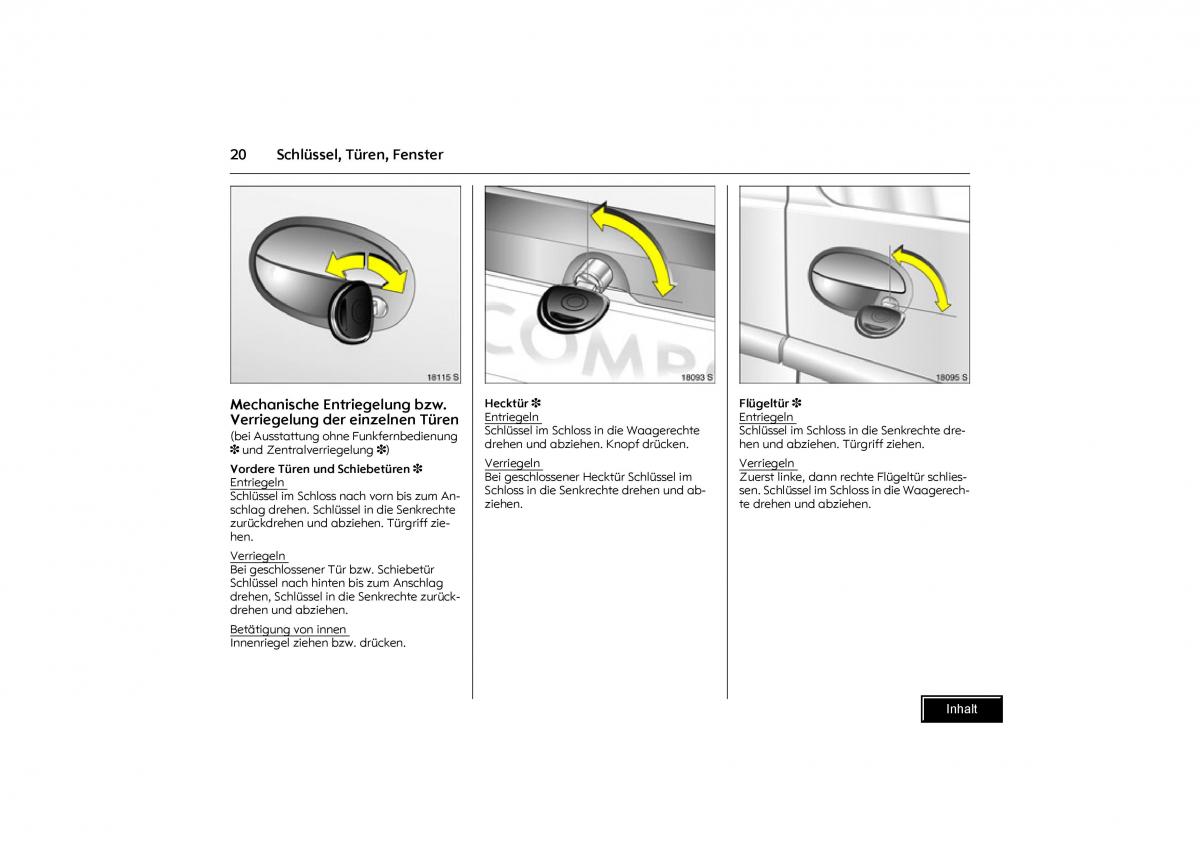 Opel Combo C Handbuch / page 21