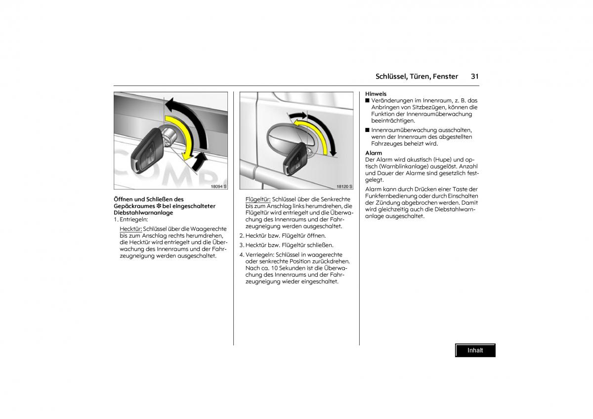 Opel Combo C Handbuch / page 32