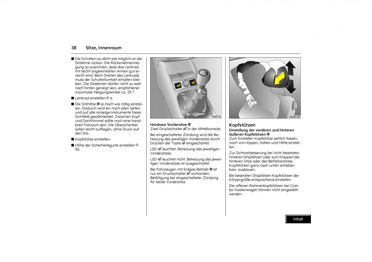 Opel Combo C Handbuch / page 39