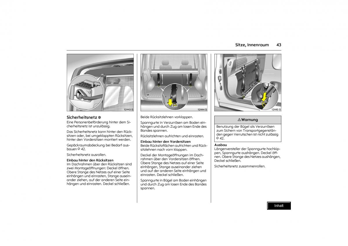 Opel Combo C Handbuch / page 44