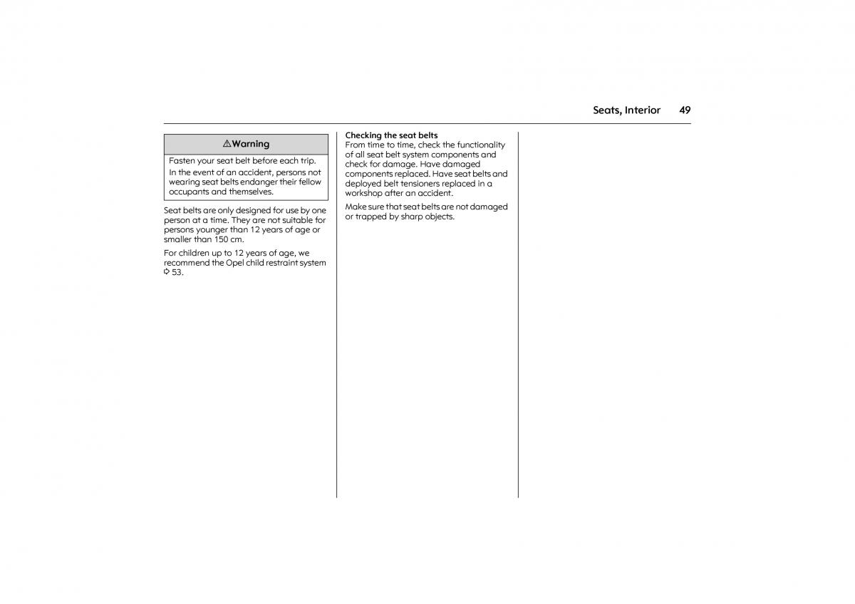 Opel Combo C owners manual / page 55