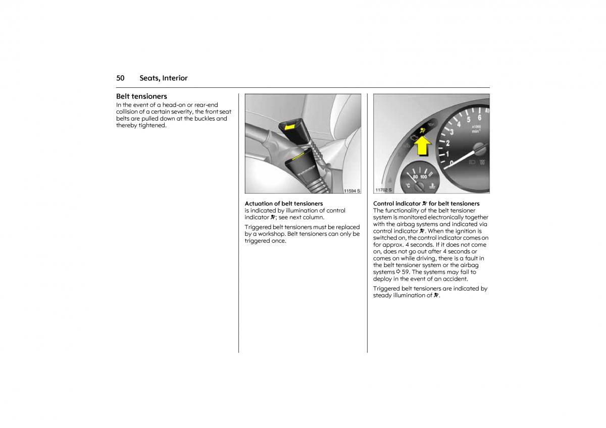 Opel Combo C owners manual / page 56