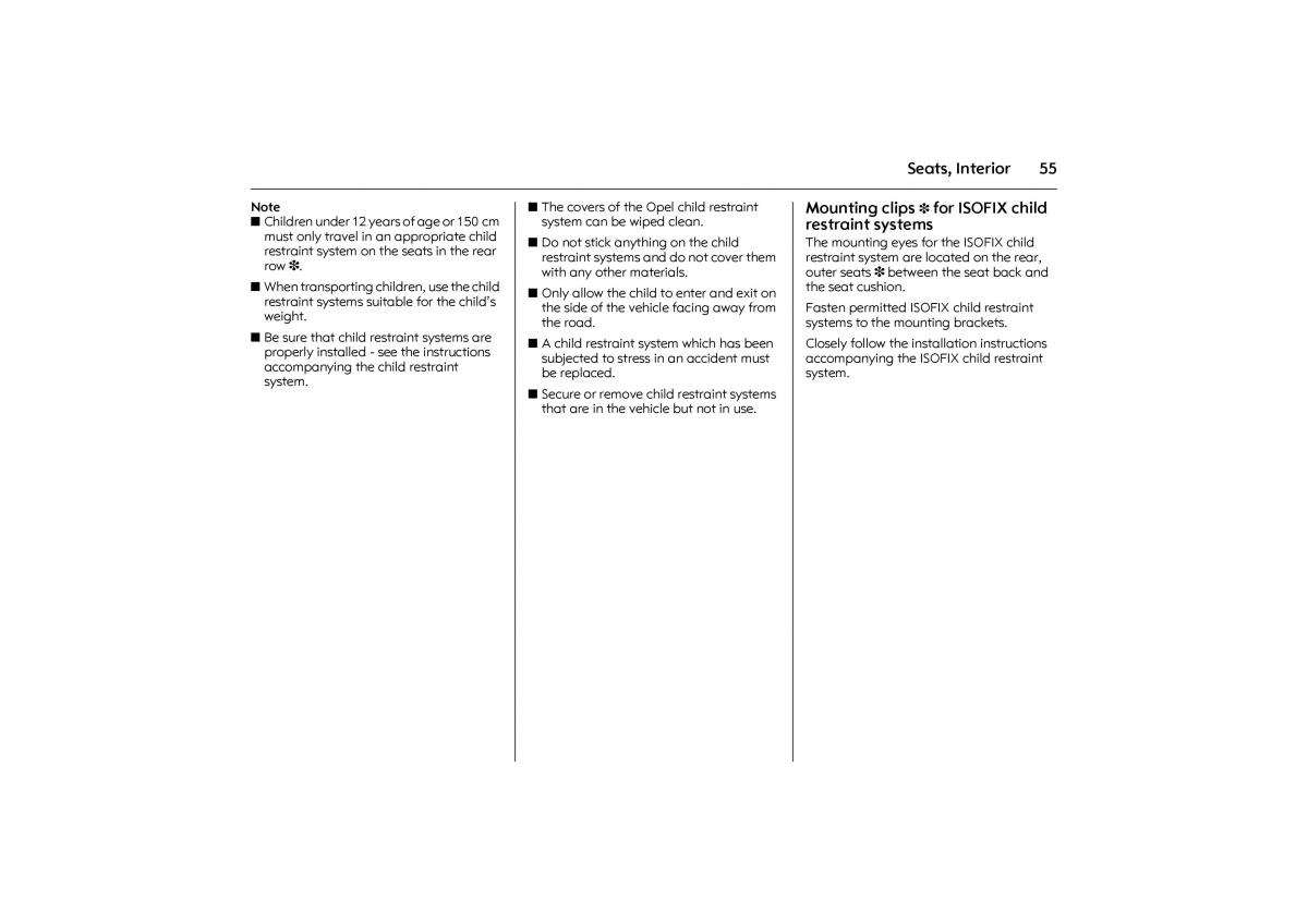 Opel Combo C owners manual / page 61