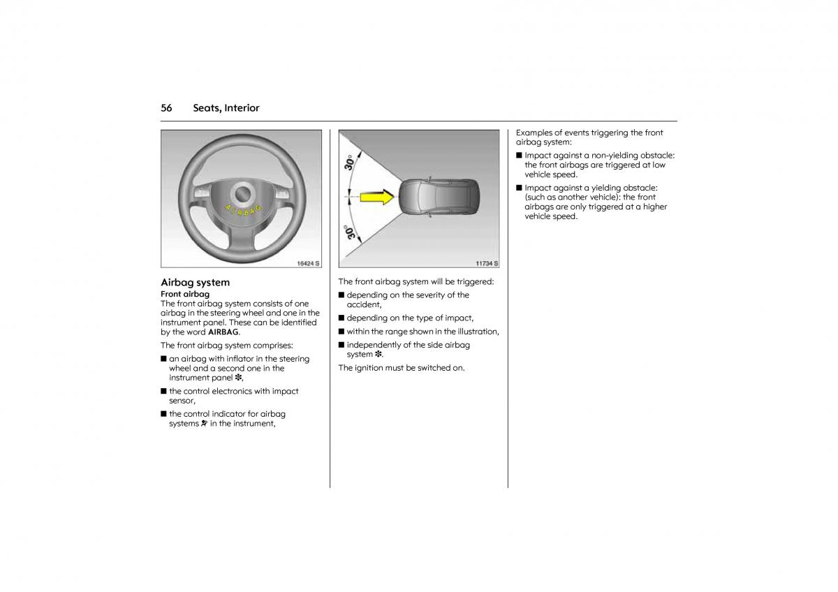 Opel Combo C owners manual / page 62