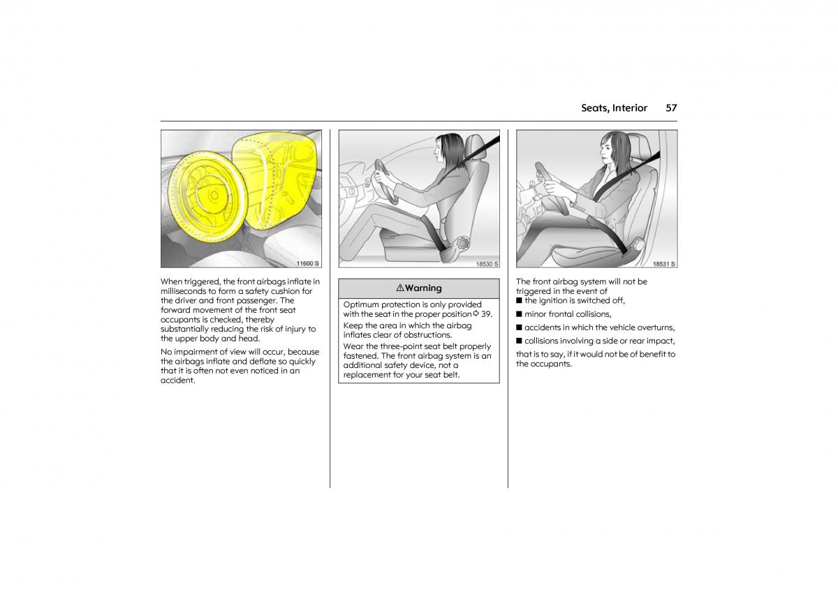 Opel Combo C owners manual / page 63