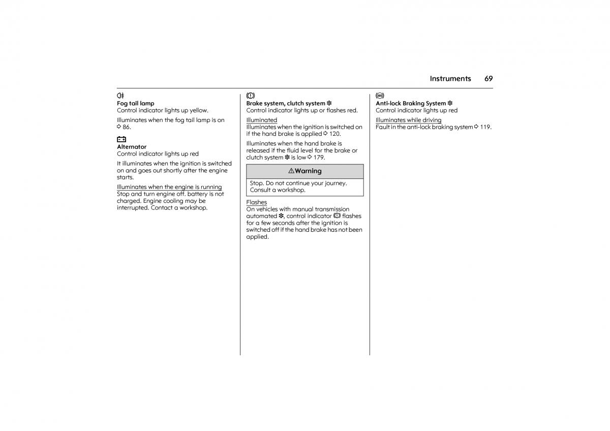 Opel Combo C owners manual / page 75