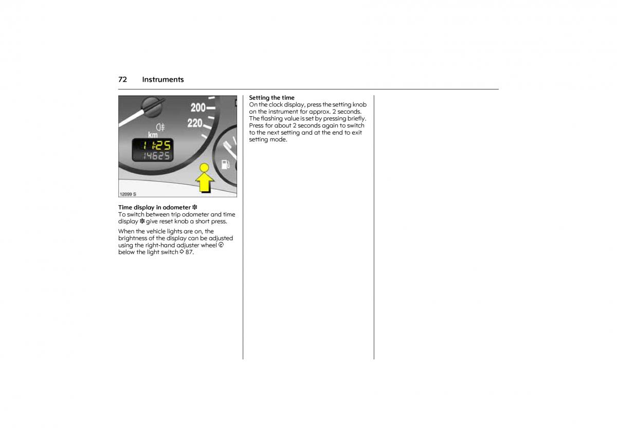 Opel Combo C owners manual / page 78