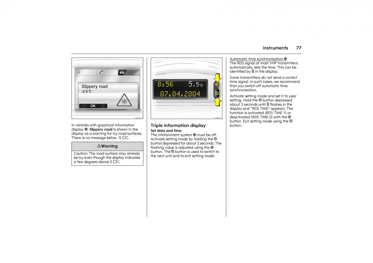 Opel Combo C owners manual / page 83