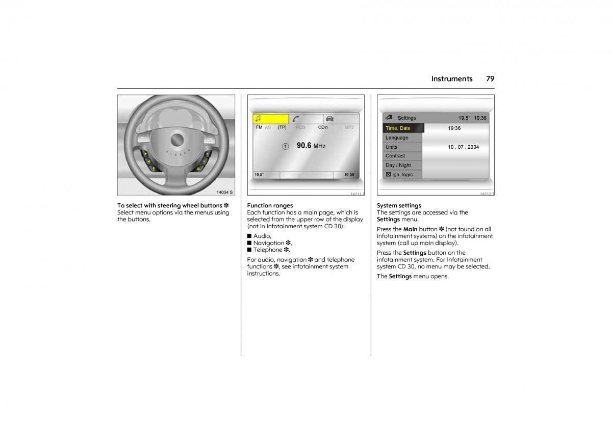 Opel Combo C owners manual / page 85