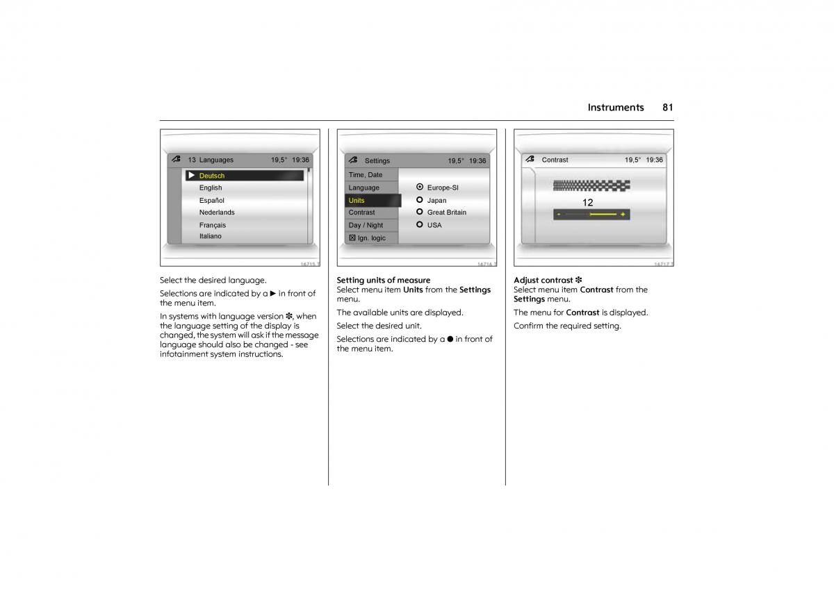 Opel Combo C owners manual / page 87