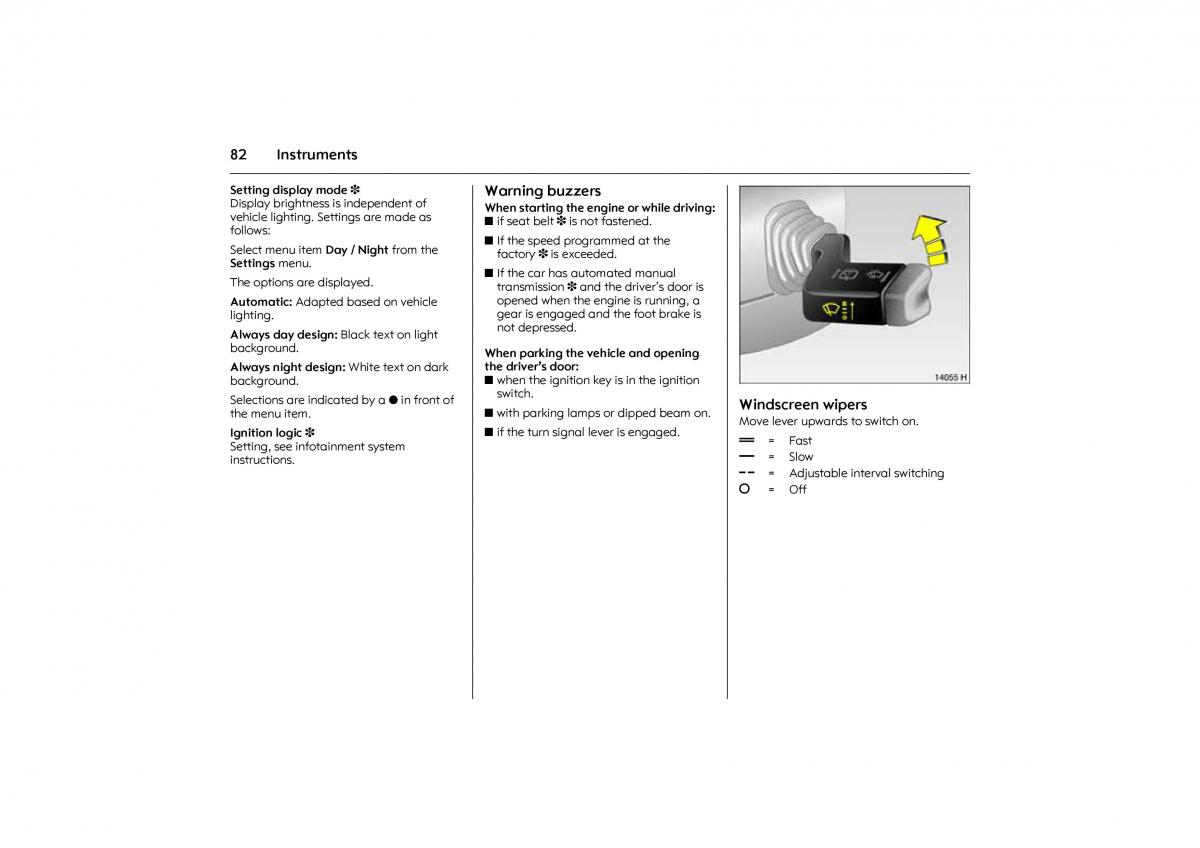 Opel Combo C owners manual / page 88