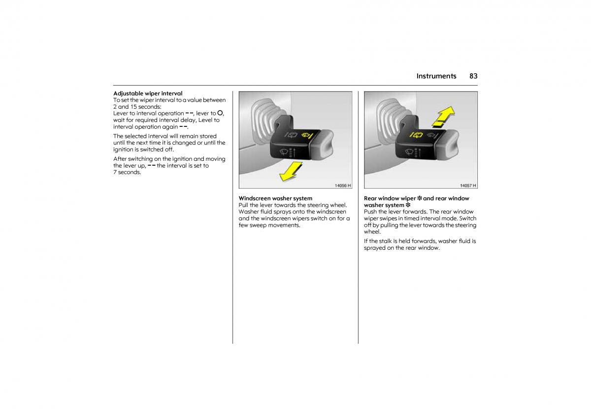 Opel Combo C owners manual / page 89