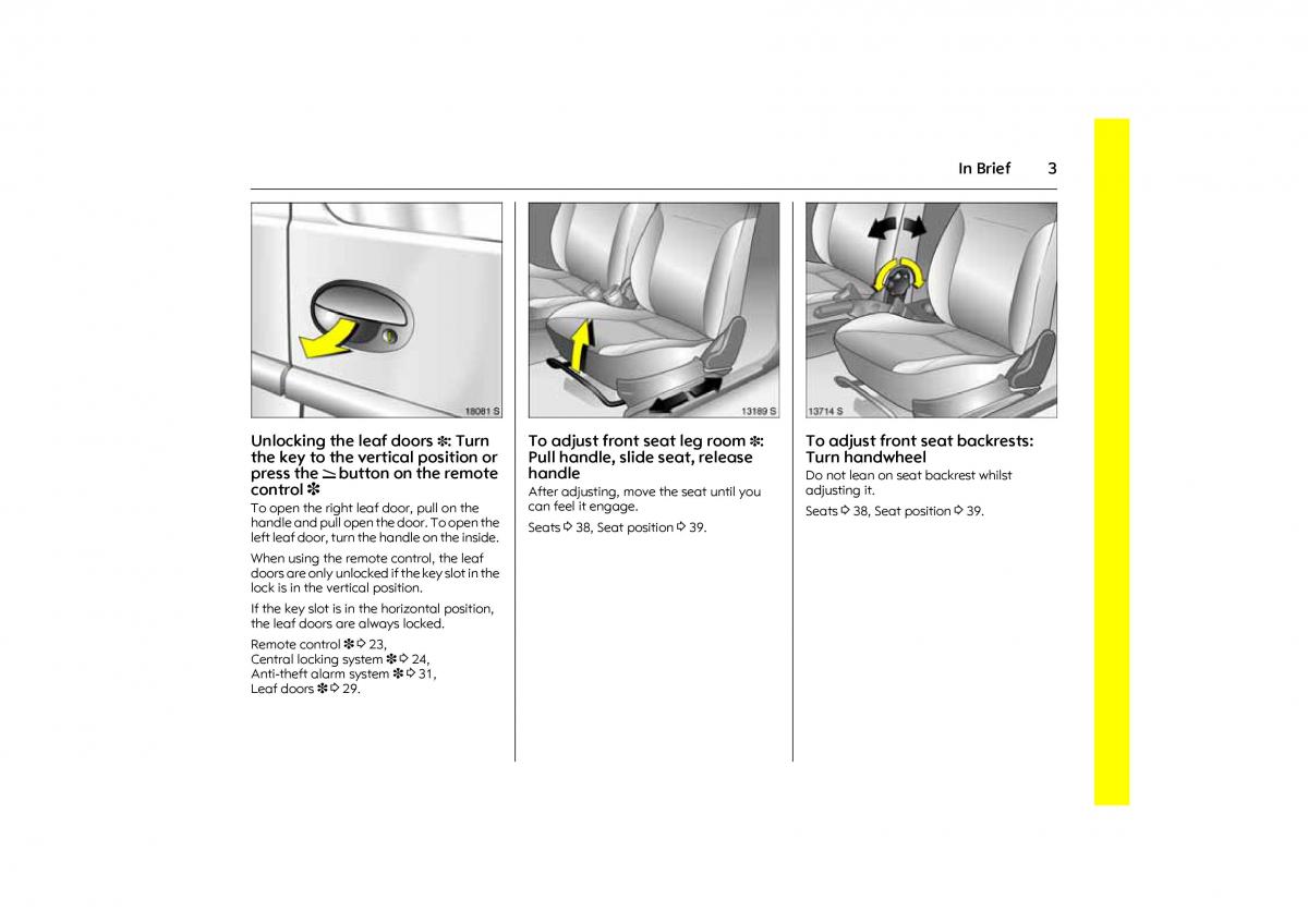 Opel Combo C owners manual / page 9