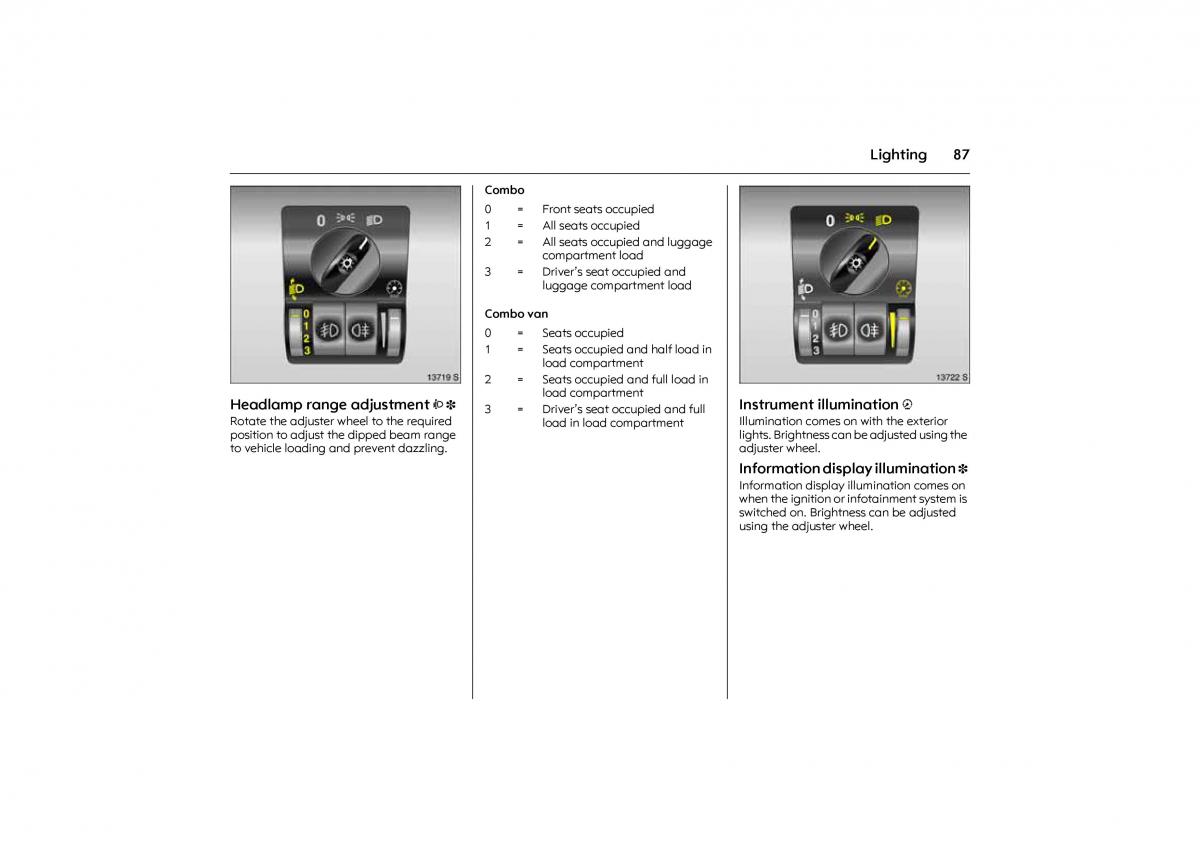 Opel Combo C owners manual / page 93