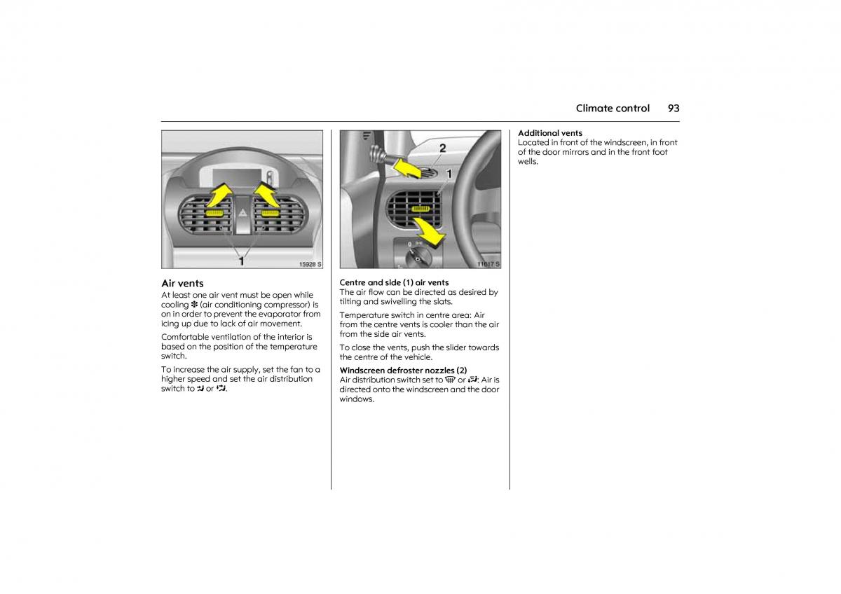 Opel Combo C owners manual / page 99