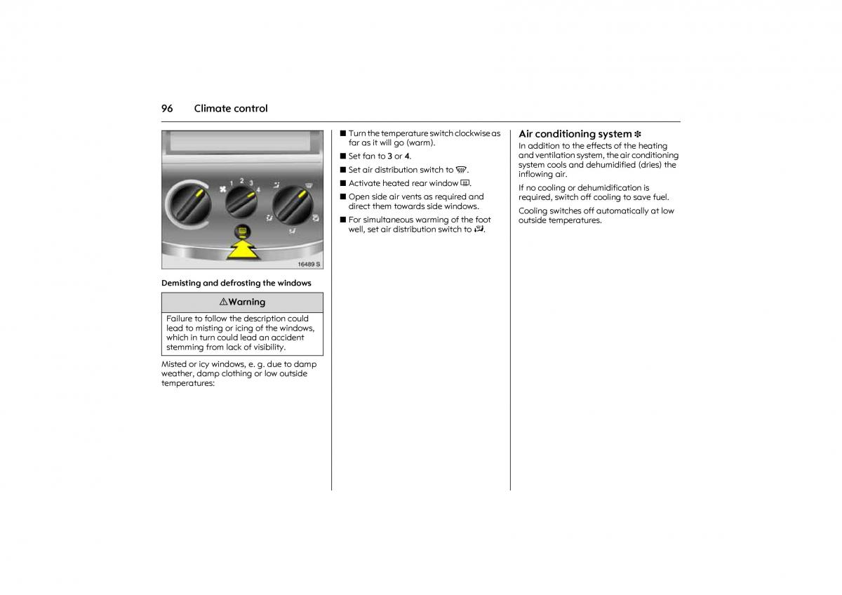 Opel Combo C owners manual / page 102